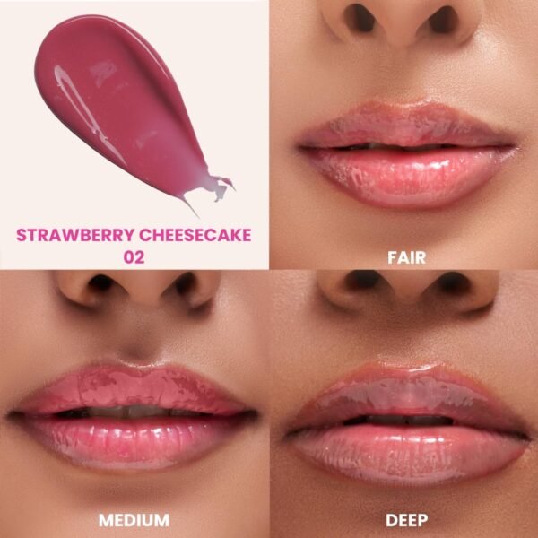 Typsy Beauty Pout Polish Peptide Lip Treatment Tinted Balm-Strawberry Cheesecake - Image 4